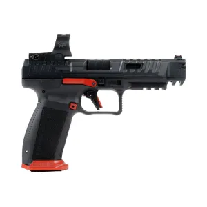 Century Arms Canik SFx Rival HG6610RV-N Pistol, 9mm, 5\" Barrel, 18+1, Semi-Auto, Red/Black, Optics-Ready, Ambidextrous