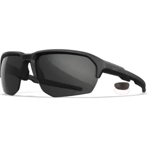 Wiley X Jakl Eye Protection Sunglasses Matte Black Frame Interchangeable Grey/Clear Lenses Medium