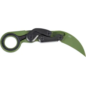 CRKT Provoke 4040BG Folding Karambit Knife D2 Steel 2.41\" Blade Bright Green Aluminum Handle