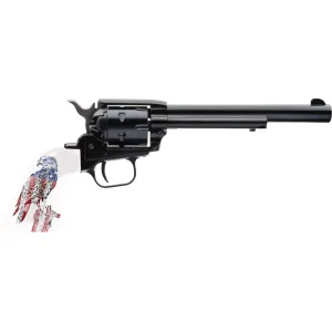 Heritage Rough Rider RR22B6-PE Revolver, 22 LR, 6.5\" Barrel, 6-Round, Single Action, Patriot Eagle Grips, Manual Safety