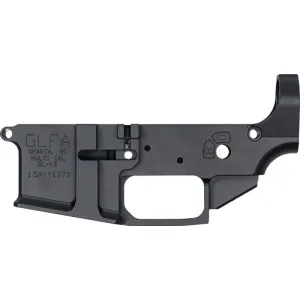 Great Lakes Firearms GL15 Stripped Lower Receiver GL15 BLK-S Receiver Multi-Caliber Aluminum Black Matte Billet