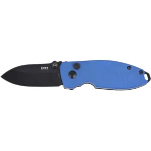 CRKT Squid Button Lock Folding Knife 2.27\" D2 Stonewashed Blade Blue Micarta Handle