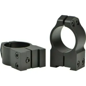 Warne Maxima 2B1M CZ527 1\" High Matte Scope Rings, 16mm Dovetail, Fixed Mount.
