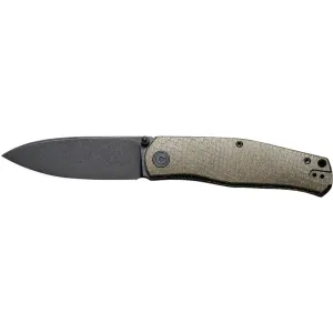 Civivi Sokoke Folding Knife 3.35\" 14C28N Drop Point Blade Green Burlap Micarta Handle Liner Lock.