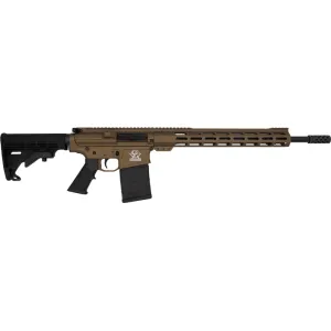 Great Lakes Firearms AR10 Rifle, .308win, 18\" 4150 CRMOV Black Nitride Barrel, 15.25\" M-LOK Rail, 6 Position M4 Stock, Burnt Bronze Cerakote- GL10308 BRZ