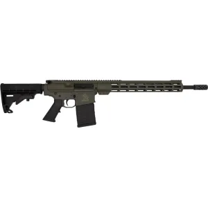 Great Lakes Firearms AR10 Rifle, .308win, 18\" 4150 CRMOV Black Nitride Barrel, 15.25\" M-LOK Rail, 6 Position M4 Stock, OD Green Cerakote- GL10308 ODG