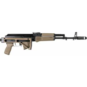 Arsenal SAM7SF-56FDEM Rifle 7.62x39mm 16.3\" 10rd Semi-Auto Chrome-Lined Hammer Forged Barrel FDE Folding Stock Ambi Safety.
