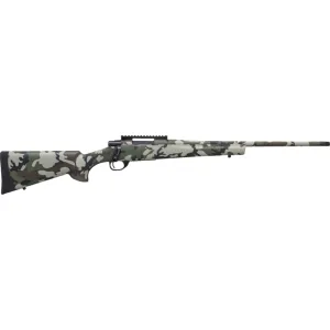 Howa M1500 Woodland 243 Win Rifle, 22\" Threaded Barrel, 5+1, Bolt Action, Optics-Ready, Synthetic Stock