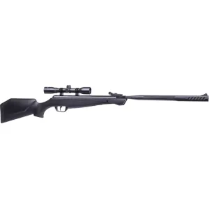 Crosman Shockwave .22 Cal Break Barrel Air Rifle, Nitro Piston, Synthetic Stock, 4x32mm Scope, 950 FPS.