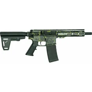 Great Lakes GLFA GL15LBLKPISTOLBUNDLE AR15 Pistol, .223 Wylde, 7.5\" Barrel, 30+1, Semi-Auto, Threaded Barrel, M-LOK Handguard.