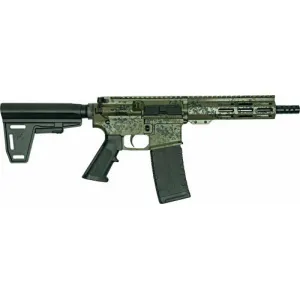 Great Lakes GL15 GL15LGRNPISTOLBUNDLE Pistol .223 Wylde 7.5\" 30+1 Semi-Auto Lichen Green Cerakote, Threaded Barrel, M-LOK Handguard