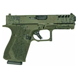 Great Lakes Firearms & Ammo GL19 Striker GL19LGRNBUNDLE Pistol 9mm 4\" Barrel 15-Rd Semi-Auto Optics-Ready Lichen Green Bundle