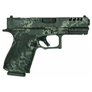 Great Lakes Firearms & Ammo GL19 Striker GL19LGRYBUNDLE Pistol, 9mm Luger, 4\" Barrel, 15+1, Semi-Auto, Optic-Ready, Lichen Gray Cerakote.