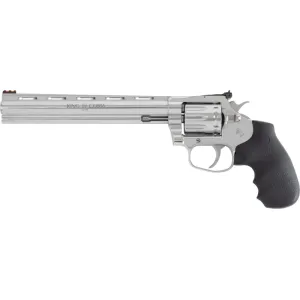 Colt King Cobra Target KCOBRA22-SP8RFO Revolver, .22 LR, 8\" Barrel, 10rd, DA/SA, Stainless, Red Fiber Optic, Hogue Grip, Vented Rib