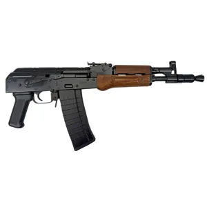 Pioneer Arms Polish Hellpup 5.56 Nato Caliber AK Pistol, Wood, S/A, 11.73\" Barrel, 1-30 Rd Magazine, Forged Trunnion, AK0031-FT-556-W