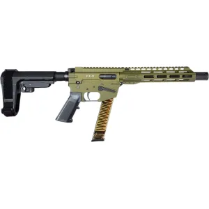Freedom Ordnance FX9P10S-ODG FX9P Pistol 9mm Luger 10\" Barrel 31+1 OD Green SBA3 Brace