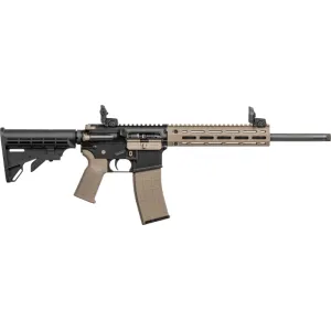 Tippmann Arms M4-22 LTE Accent A101224 Rifle .22 LR 16\" Threaded Barrel 25rd Semi-Auto FDE Accents Flip Sights.