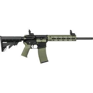 Tippmann Arms M4-22 LTE Accent A101228 Rifle, 22 LR, 16\" Threaded Barrel, 25 Rd, Semi-Auto, ODG Accents, Flip Sights.