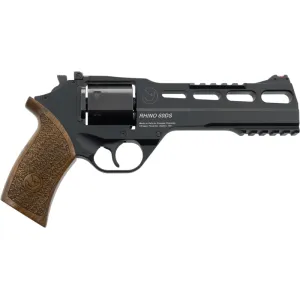 Chiappa Rhino 60SAR 10mm 6\" 6rd Revolver Fiber Optic Sights Walnut Grips