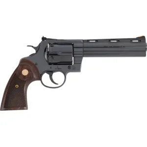 Colt ANACONDABP6WTS Anaconda Large #6 Shot 6\" Blued Vent Rib Barrel, Cylinder, Drilled & Tapped Steel Frame, Walnut Grip, Exposed Hammer Revolver