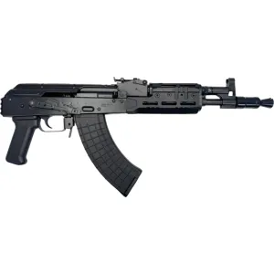 Pioneer Arms PRO Series AK-47 Hellpup 7.62x39mm Semi-Auto AK Pistol, UTG MLok Handguard, Rear 1913 Pic Rail, Forged Trunnion, (2) 30 Rd Magazines - AK0031-FT-PRO-U