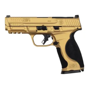 Smith & Wesson M&P9 M2.0 Metal 14304 Pistol 9mm 4.25\" 10+1 Semi-Auto Gold Cerakote Optics-Ready