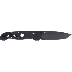 CRKT M16-14XK Folding Tanto Knife 3.97\" D2 Part Serrated Black TiNi Blade