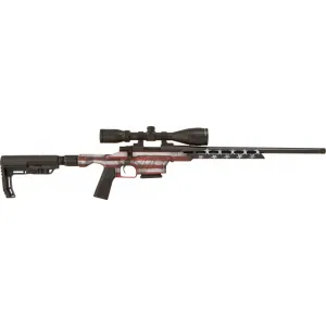 Howa HMXL223USA Mini EXCL Lite 223 Rem 20\" TB 5+1 American Flag Cerakote Black Folding HTI Excl Lit Chassis Stock