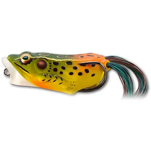 LIVETARGET Hollow Body Frog Popper 2.5 Topwater Emerald/Red