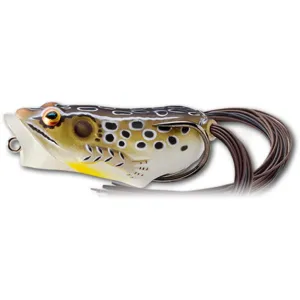 LIVETARGET Hollow Body Frog Popper 2" Topwater Tan/Brown