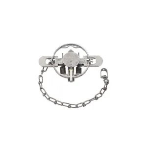 Duke #1 1/2 Double Jaw Coil Spring Trap Steel Silver