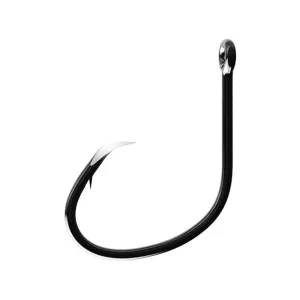 Eagle Claw Trokar Lancet Circle Offset Hook #6/0 Platinum Black 9PK
