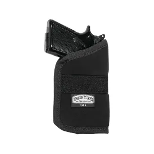 Uncle Mike's Inside the Pocket Pocket Holster Ambidextrous Small Frame Semi Automatic 380 ACP 4-Layer Nylon Black