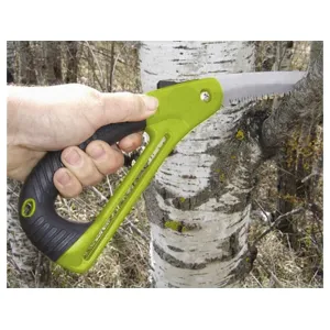 HME Folding Saw with Hand Protector 7" Carbon Steel Blade Polymer Handle Green