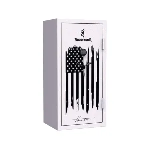 Browning Hunter with Stars and Stripes Fire-Resistant 33 Gun Safe with Electronic Lock White