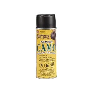 Hunter's Specialties Camo Spray Paint Flat Black 12oz Aerosol