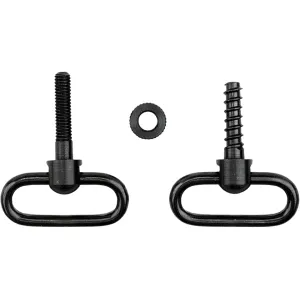 GrovTec Non-Detachable Swivel Set 7/8" Machine Screw Front Swivel Rear Screw Swivel Stud 1.25" Steel Black