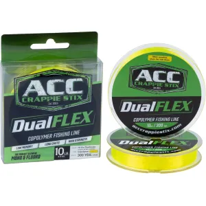 ACC Crappie Stix DUALFlex Copolymer Monofilament Fishing Line 10lb 300yd Hi-Vis Chartreuse