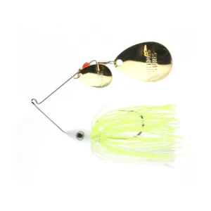 Nichols Lures Pulsator 'Rado Series Double Colorado Spinnerbait 3/8oz White and Chartreuse Gold