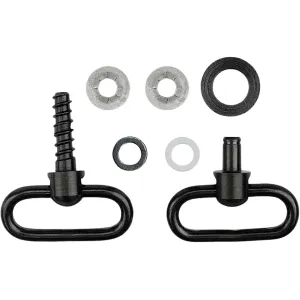 GrovTec Non-Detachable Swivel Set Most Pump and Auto Shotguns Fore End Magazine Cap Swivel, Rear Screw Swivel Stud 1" Steel Black