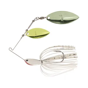 Duckett Baits BD Watersplash Double Willow Spinnerbait 1/2oz Special White Gold/Silver