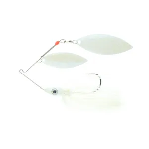 Nichols Lures Pulsator Metal Flake Double Willow Spinnerbait 1/2oz Blue Shad White