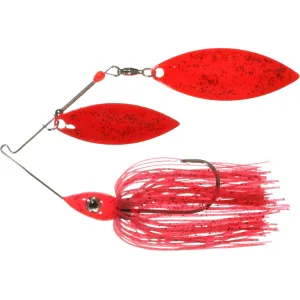 Nichols Lures Pulsator Metal Flake Double Willow Spinnerbait 1/2oz Red Pepper Red