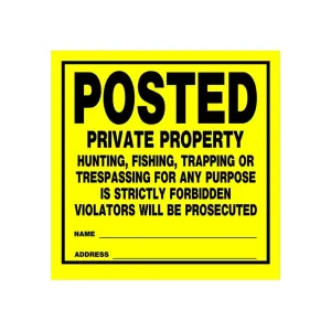 HME Posted Private Property No Trespassing Sign Pack of 12