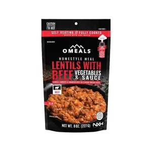 OMEALS Lentils with Beef Self Heating Meal