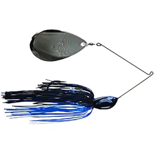 Picasso Inviz-R- Wire Rumbler Single Colorado Spinnerbait 3/4oz Black Blue Shower Black Nickel
