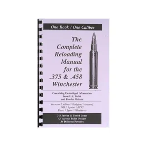 Loadbooks USA 375 and 458 Winchester Reloading Manual
