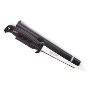 Rapala Falcon Fillet Knife 4" Clip Point Stainless Steel Blade Polymer Handle Black