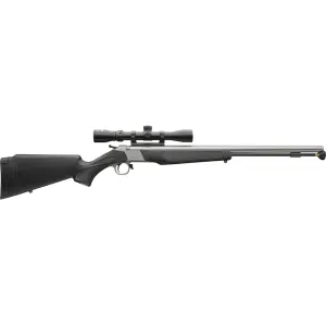 CVA Wolf V2 50 Caliber Muzzleloading Rifle 24" Stainless Steel Barrel Black Stock with KonuShot 3-9x 32mm Scope