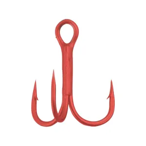Gamakatsu Round Bend Treble Hook #4 Red 9PK